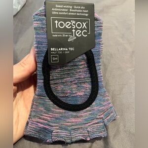 ToeSox Bellarina Tec Multi-Color Grip Socks size small
